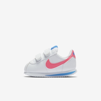 Nike Cortez Basic SL - Sneakers - Hvide/Blå/Sort/Pink | DK-17961